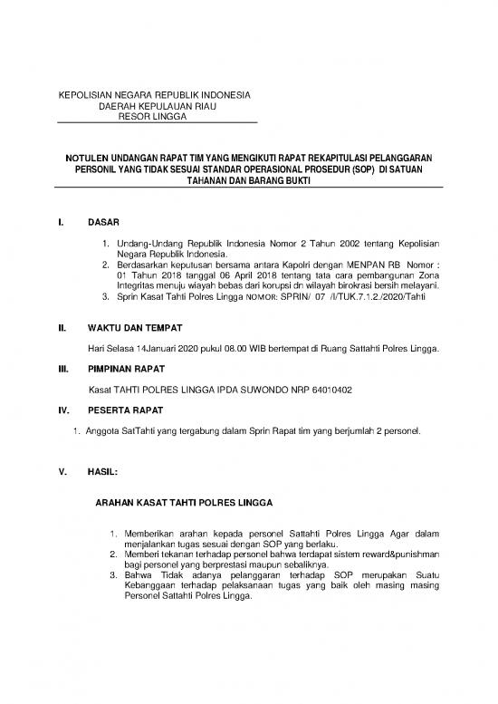 picture Undang Undang Kepolisian Pdf 22309 | 7 Notulen Rapat Rekapitulasi Pelanggaran Sop Personil Sattahti