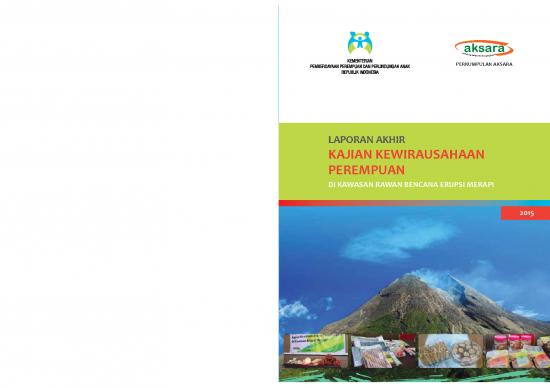 picture_Kreatifitas Mahasiswa - Laporan Kewirausahaan Id 23321 | 81354 Buku Kajian Kewirausahaan Perempuan Di Merapi