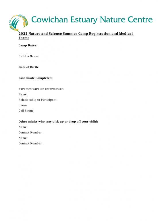 picture Camp Registration Form Id 23784 | Cenc Camp Registration Form 2022