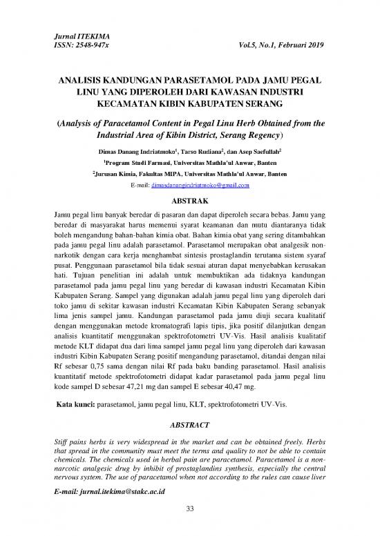 picture Tujuan Penelitian Adalah 21203 | Dimas Danang I Kandungan Parasetamol Pada Jamu