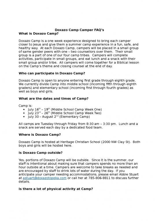 picture1_Summer Camp Template Free Download 23786 | Doxazo Camp Camper Faqs 6pya