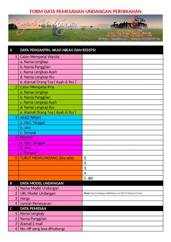 picture File - Undangan Pernikahan Id 22409 | Form Data Undangan