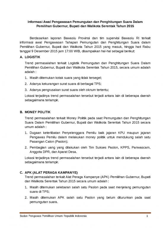 picture_Laporan Doc 21259 | Hasil Informasi Awal Pengawasan Pemungutan Dan   Penghitungan 0