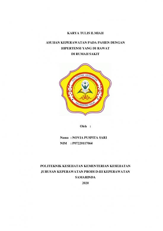 picture Askep - Asuhan Keperawatan Hipertensi Id 21908 | Kti Novia Puspita Sari