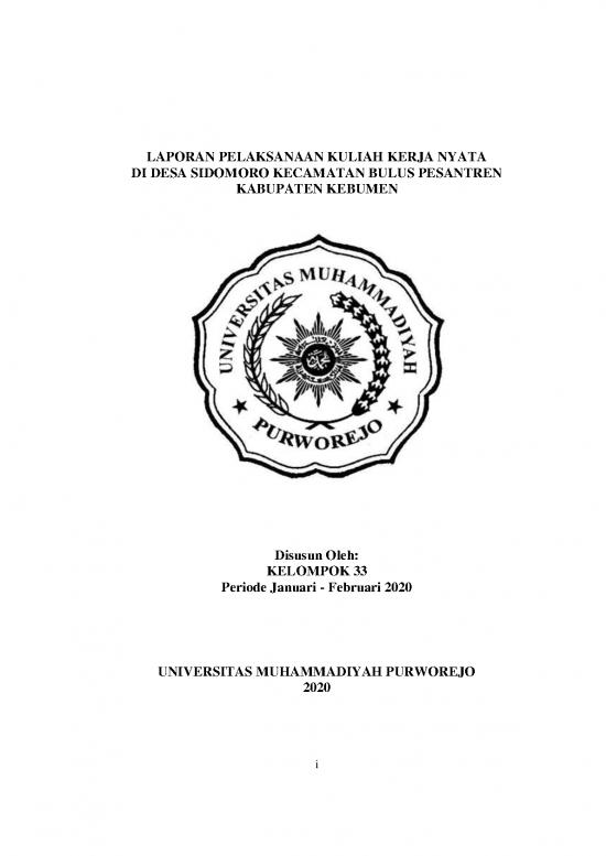 picture Laporan Pdf 22580 | Laporan Kebumen Sidomoro 2020