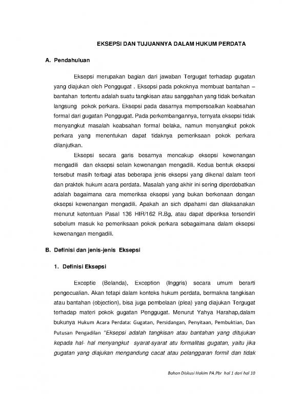 picture File - Hukum Perdata Id 22457 | Makalah  Ali Amran  Eksepsi Diskusi Hakiam