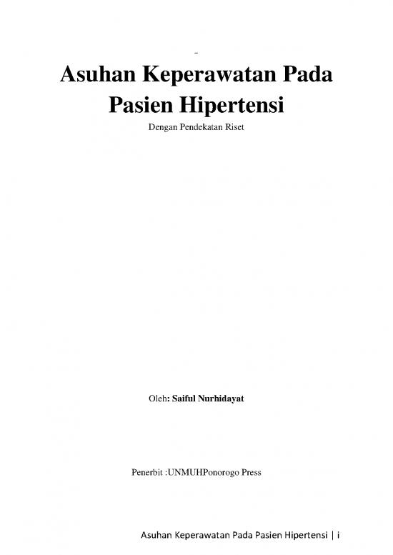 picture Askep - Asuhan Keperawatan Hipertensi Id 21720 | Monograf, Terbit Nopember 2015 Revisi