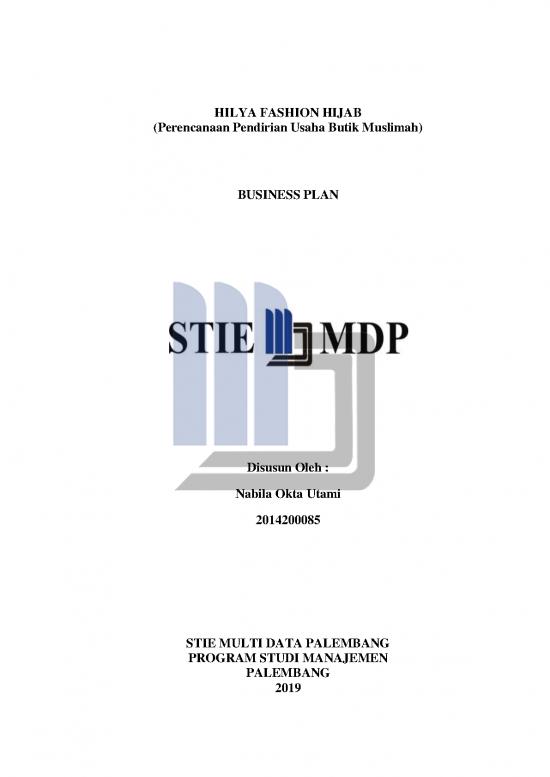 picture Contoh Presentasi Business Plan 23150 | Nabila Okta Utami 2014200085 Watermark