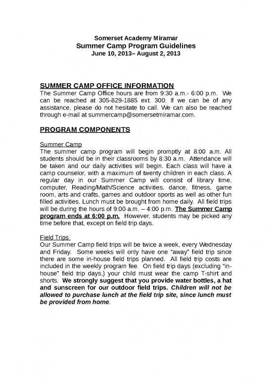picture1_Summer Camp Template Free Download 23818 | Parent Handbook  Sam