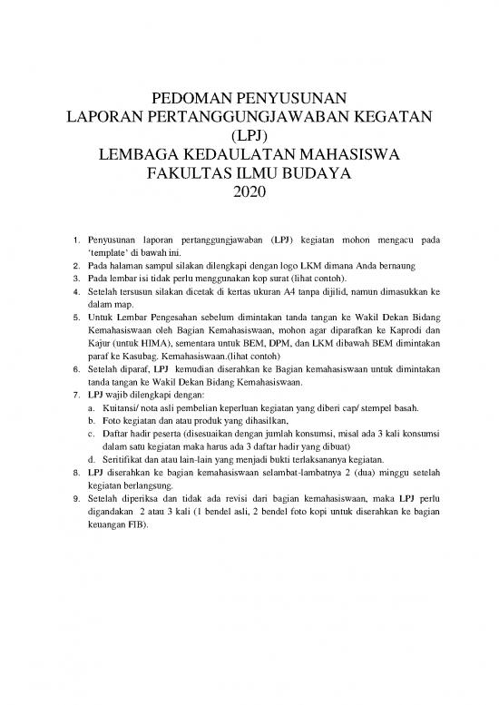 Lpj - Laporan Pertanggungjawaban Id 22955 | Pedoman Laporan ...