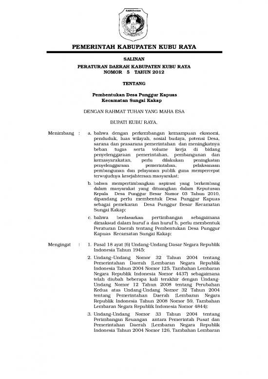 picture_Pembentukan Desa Punggur Kapuas Kecamatan Sungai Kakap