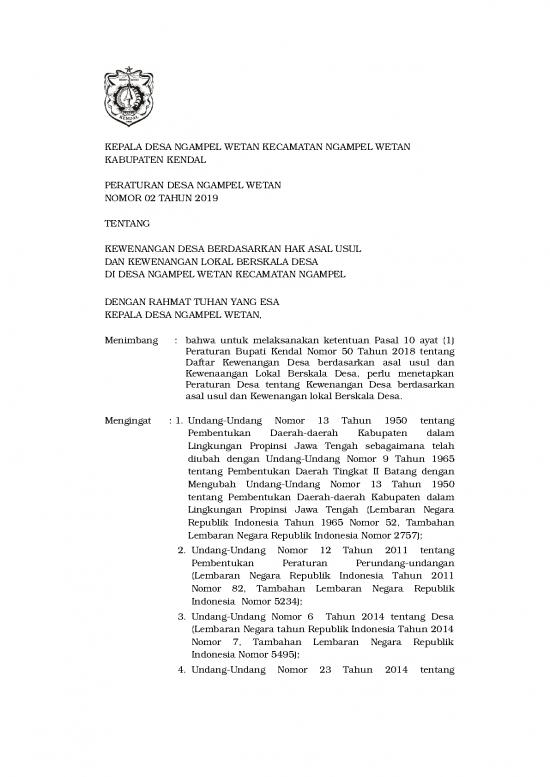 picture_Perdes Kewenangan Desa Ngampel Wetan