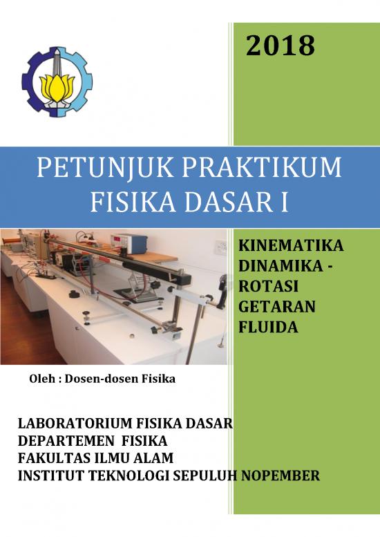 Fisika Dasar Pdf 21227 | Petunjuk Praktikum Fisdas I 2018