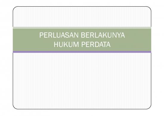 File - Hukum Perdata Id 22173 | Phi 14 Perluasan Berlakunya Kuh Perdata