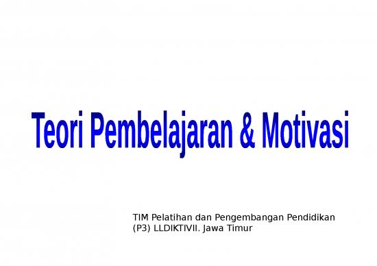 Motivasi 23213 | Pk Teori Belajar Dan Motivasi