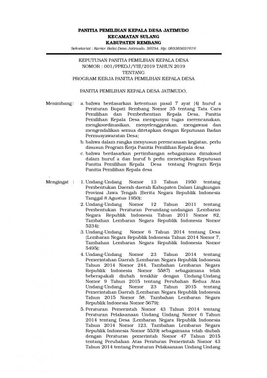 picture_Pilkades - Pemilihan Kepala Desa Id 21277 | Program Kerja Panitia Pilkades