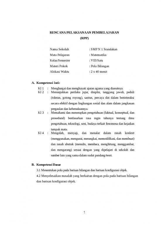 picture1_Rpp Dan Lks Materi Pola Bilangan Untuk Siswa Kelas Viii