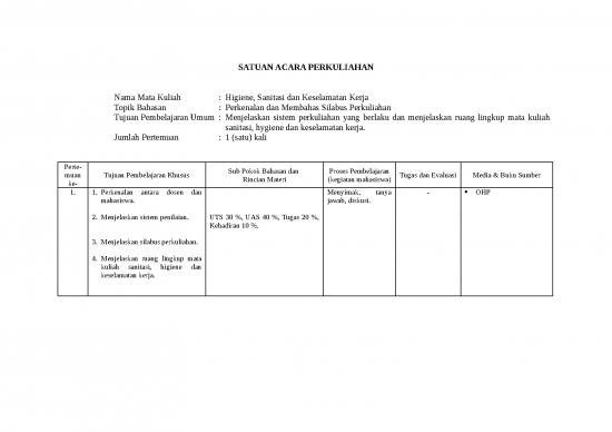 picture_Contoh Penilaian Pembelajaran 21972 | Sap Hiegene, Sanitasi Dan Keselamatan Kerja