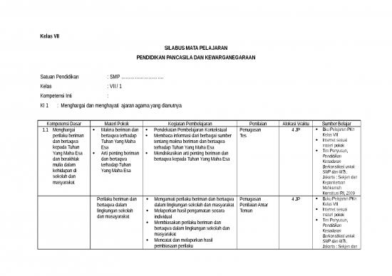 picture_Contoh Penilaian Pembelajaran 22915 | Silabus Pkn Kelas Vii
