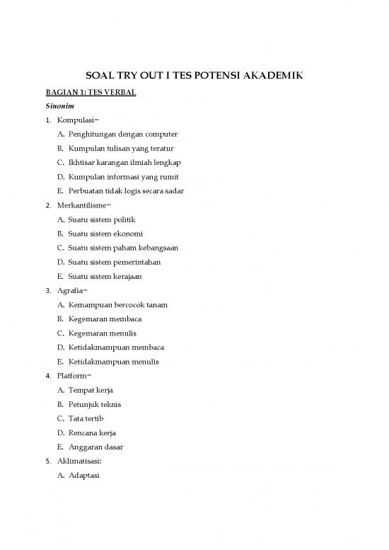 picture1_Tpa - Soal Tes Potensi Akademik Id 22787 | Soal Try Out I Tpa Juli