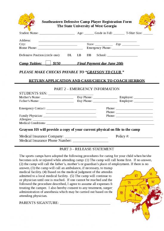 picture1_Camp Registration Form Id 23795 | Southeastern Defensive Camp Player Registration Form