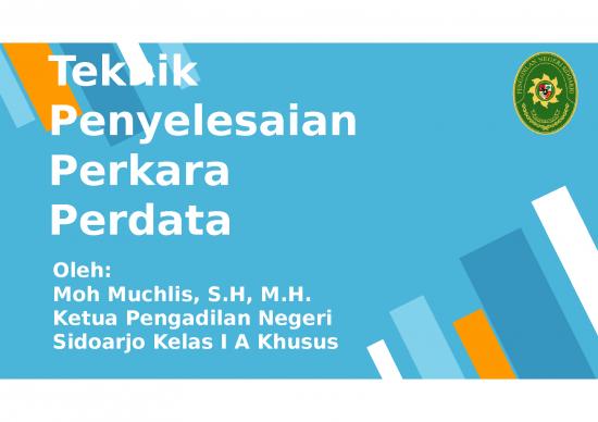 picture_Bank Presentation Ppt 22125 | Teknik Penyelesaian Perkara Perdata