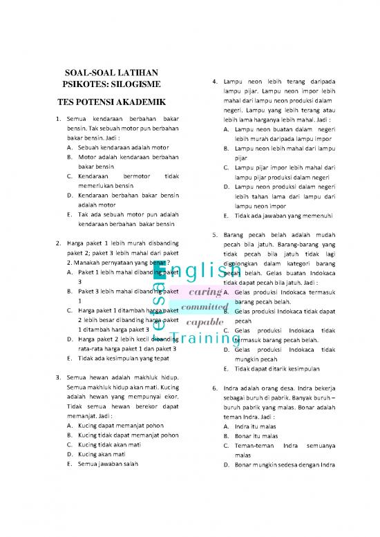picture1_Soal Psikotes Pdf 22759 | Tes Potensi Akademik By English Master Training