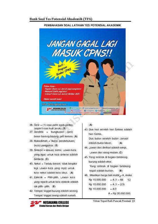 picture_Soal Dan Pembahasan Tpa Pdf 22789 | Tpa 4 Pembahasan Tes Potensi Akademik Tpa 4