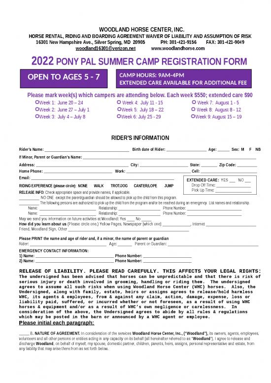 picture1_Camp Registration Form Id 23827 | Whc Form Camp Pony Pals 22